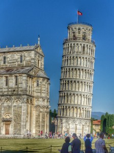 Don checks out the leaning Tower of Pisa